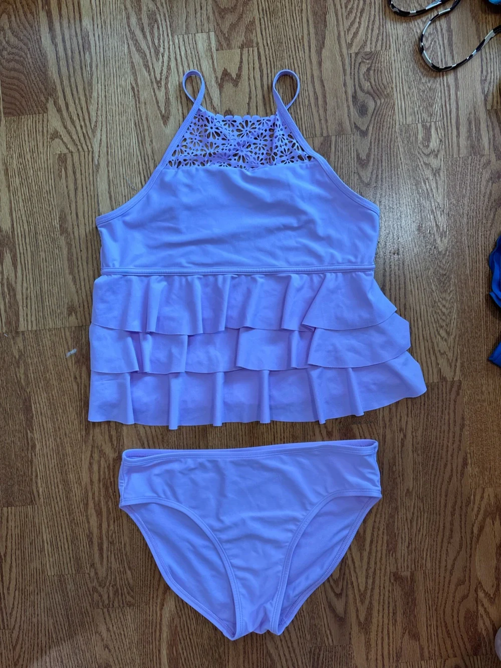 Sugar & Jade two piece swimsuit XL 16/18 tankini purple